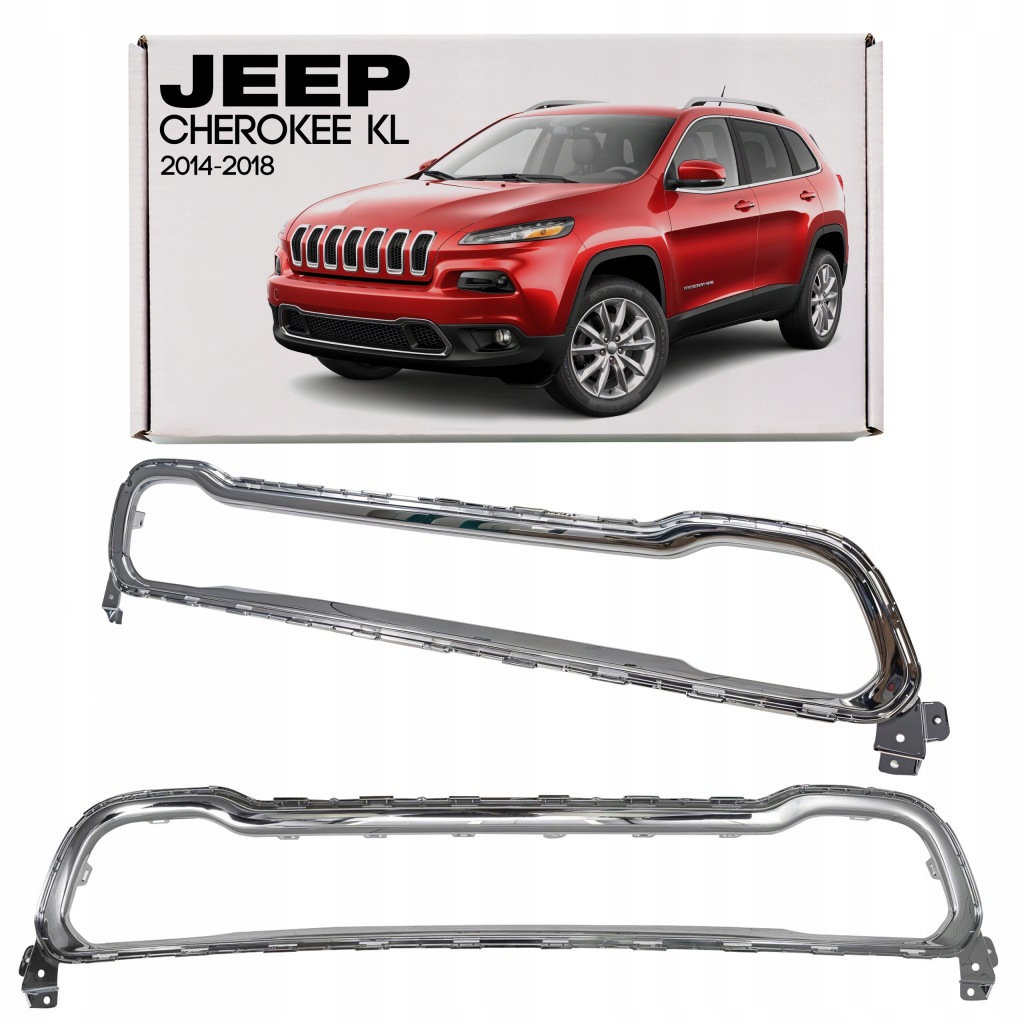 фото №1, Jeep cherokee v kl 2014-2018 przed liftingiem рамка решетка хром 68203230ab
