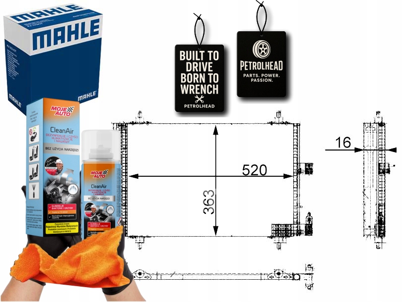фото №1, Конденсатор кондиционера citroen xsara peugeot 406 607 #petrolhead pro+ kit9