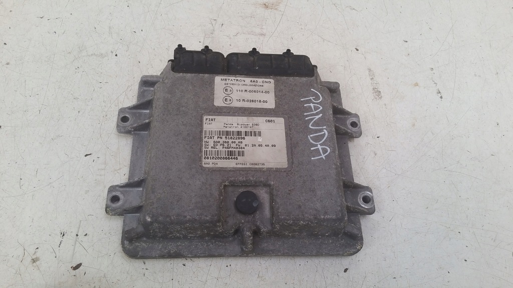 фото №1, Бортовой компьютер двигателя 51822896 fiat panda