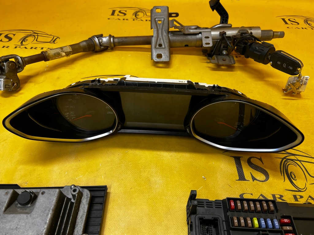 фото №8, Набір стартовий ecu bsi bcm лічильник замок запалювання peugeot 308 ii t9 eu 1.6 e-hdi