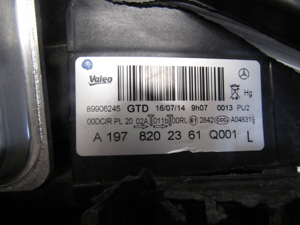 фото №7, Лампа ксенон левая перед mercedes sls w197 amg eu a1978202361