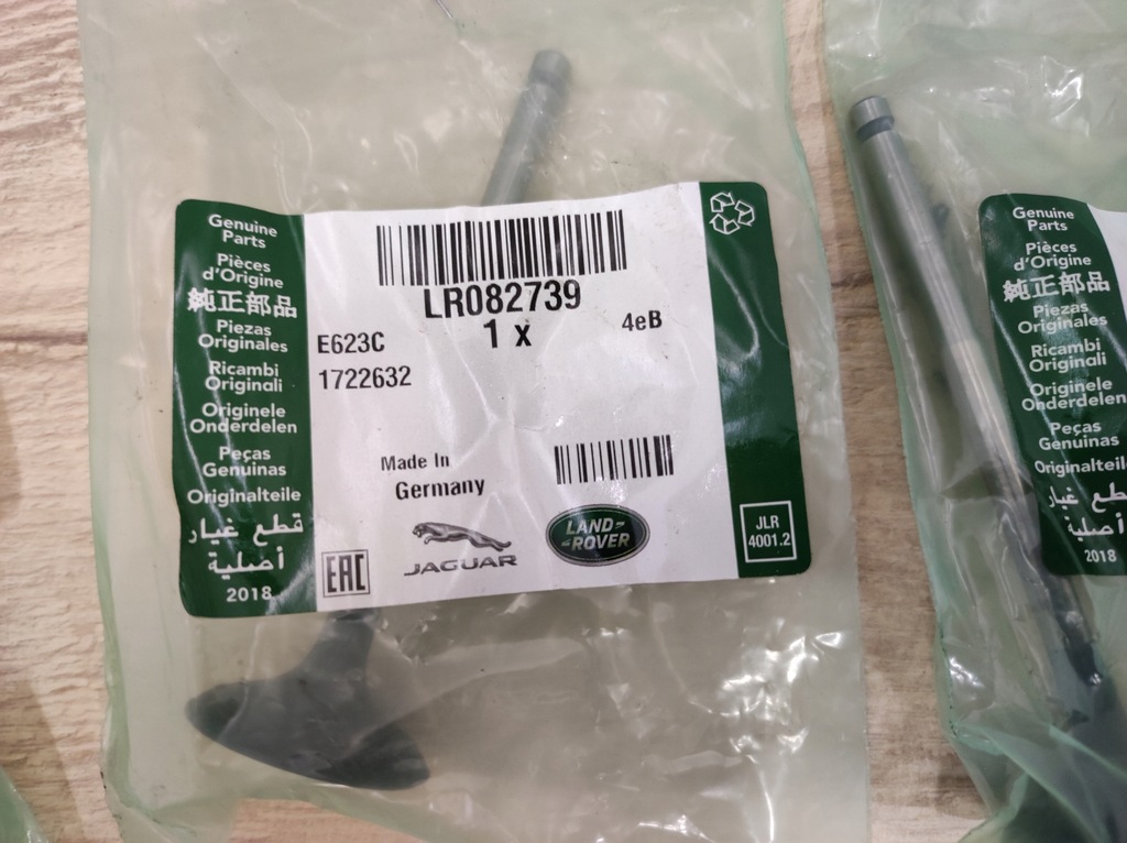 фото №9, Клапан выпускной land rover range rover jaguar 5.0 v8 lr082739 новый оригинал