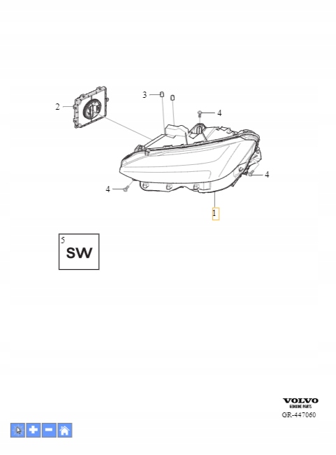 фото №1, Лівий фара volvo s90 оригінальний номер 31655764