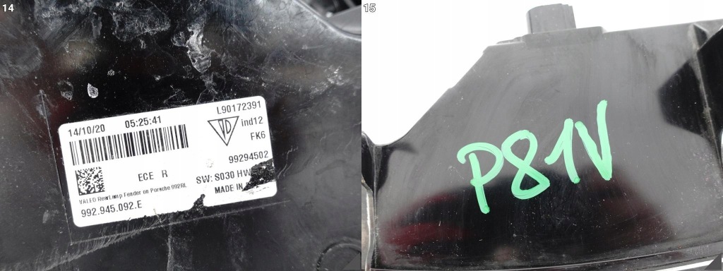 фото №12, Porsche 911 992 19- лампа led w крила права задня europa base 992945092e