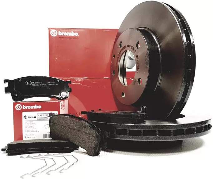 фото №1, Brembo тормозные диски+ тормозные колодки перед mazda xedos 6 mx-6