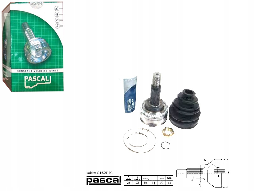 Купить Pascal набор шарнир приводного mr377715 mr91089