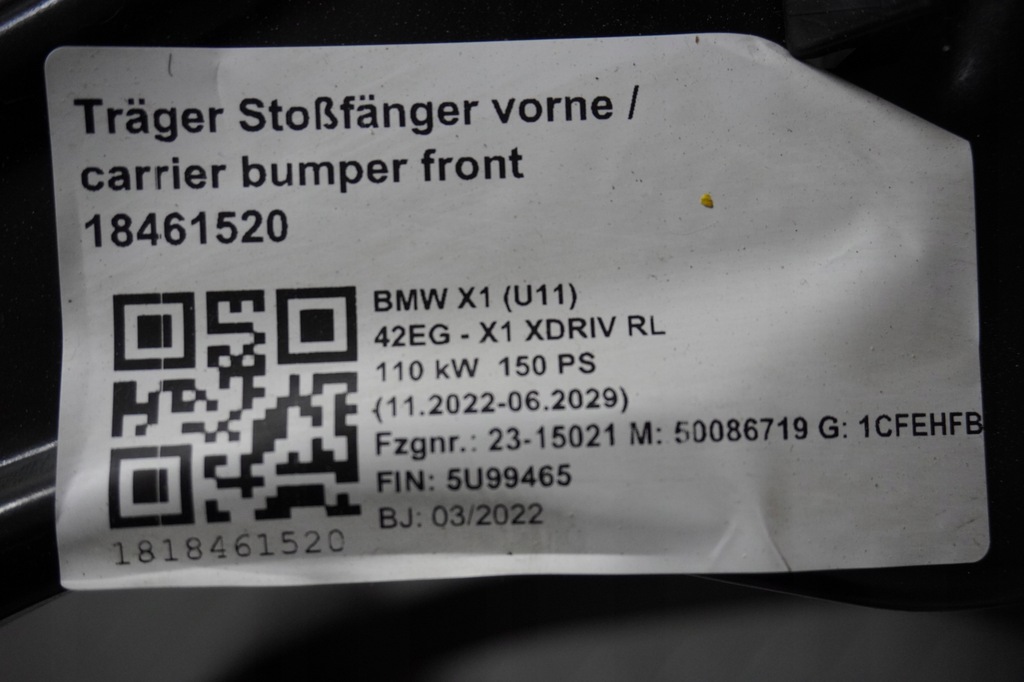 фото №9, Капот бампер pas bmw x1 u11 c66