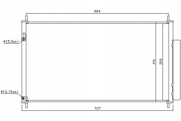 фото №1, Конденсатор кондиционера honda civic ix 1.4-2.2d 02.