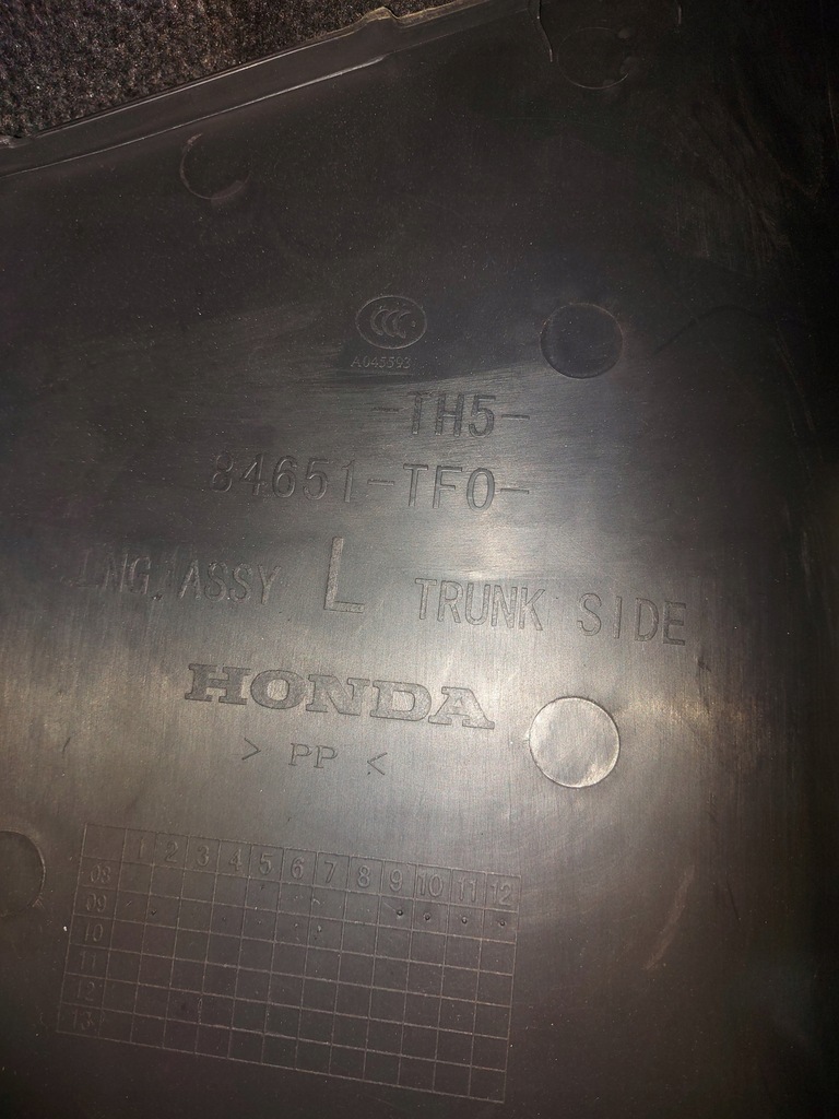 фото №5, Honda jazz iii обшивка обивка багажника левый правый задняя задний