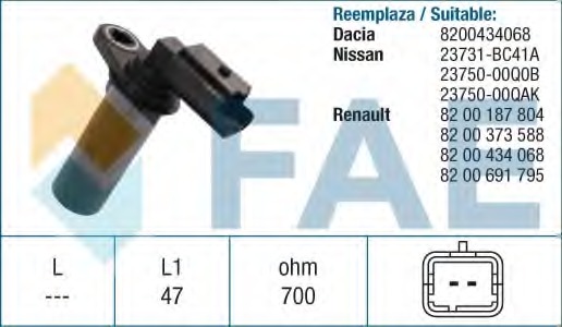 фото №2, Датчик положення вала renault fae 79251