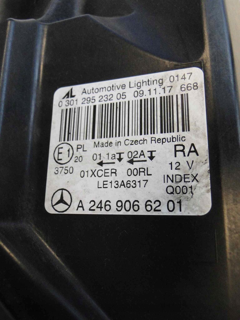 фото №13, Mercedes b w246 246 lift лампа правая led high perf