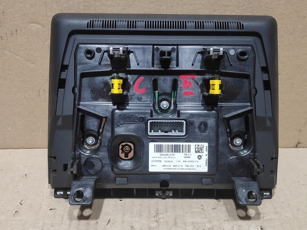 фото №4, Екран дисплей радіо навігації lcd renault clio v 280346137r