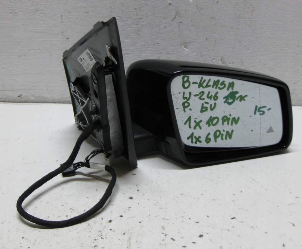 фото №1, Mercedes w246 2.2 cdi 14r дзеркало зовнішнє праве 16 pin eu