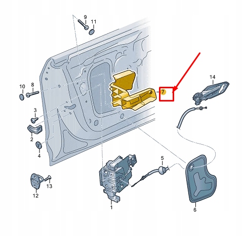 фото №1, Audi e-tron gt передня частина правий door lock rod cover rhd 4j3837350