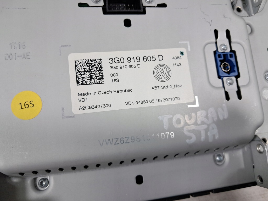 фото №6, Vw touran 5ta iii дисплей экран навигации 3g0919605d