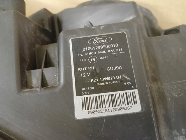 фото №5, Лампа правая фара ford transit custom led lift 2018-