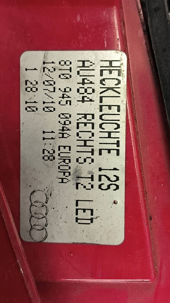 фото №3, Лампа 8t0945094d audi a5