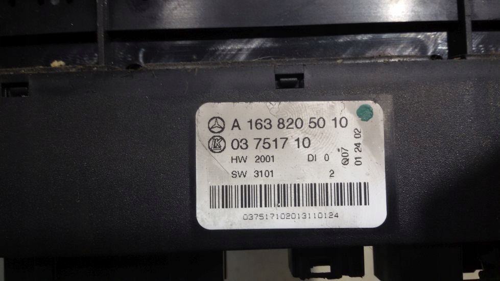 фото №13, Тунель середній панель скло дзеркало mercedes ml w163 a1638205010