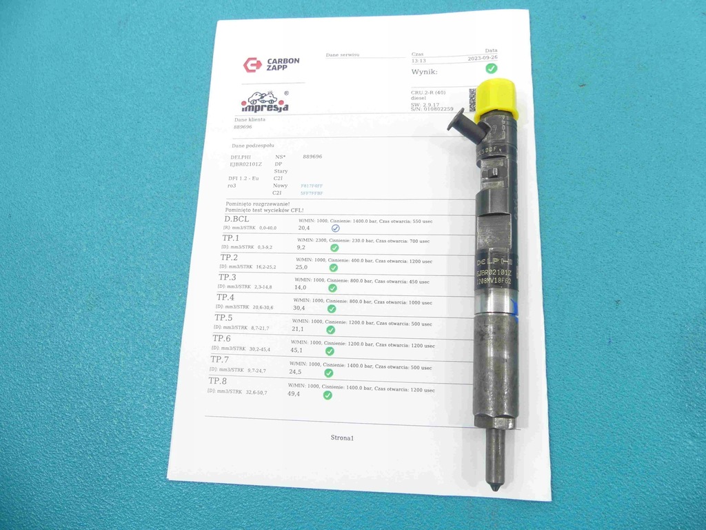 фото №1, Test форсунка renault scenic ii ejbr02101z 1.5