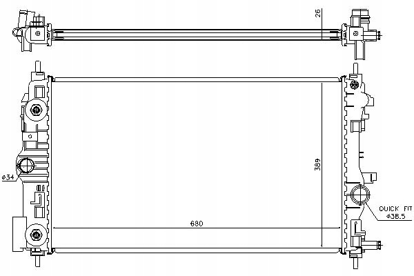 фото №9, Nissens 630723 радиатор, система охлаждение двигателя