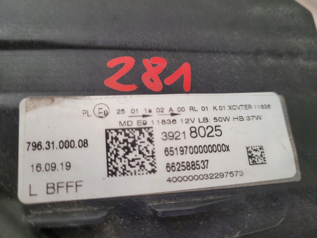 фото №11, Лампа передня ліва фара лівий kia stonic lift 82101-h8 europa