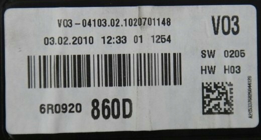 фото №2, Vw polo v 6r 11 r 1.4 счетчик приборная панель europa