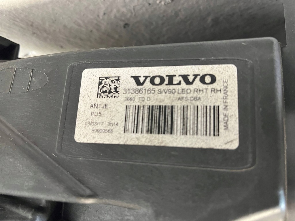 фото №13, Volvo v90 s90 лампа правая full led 15-18