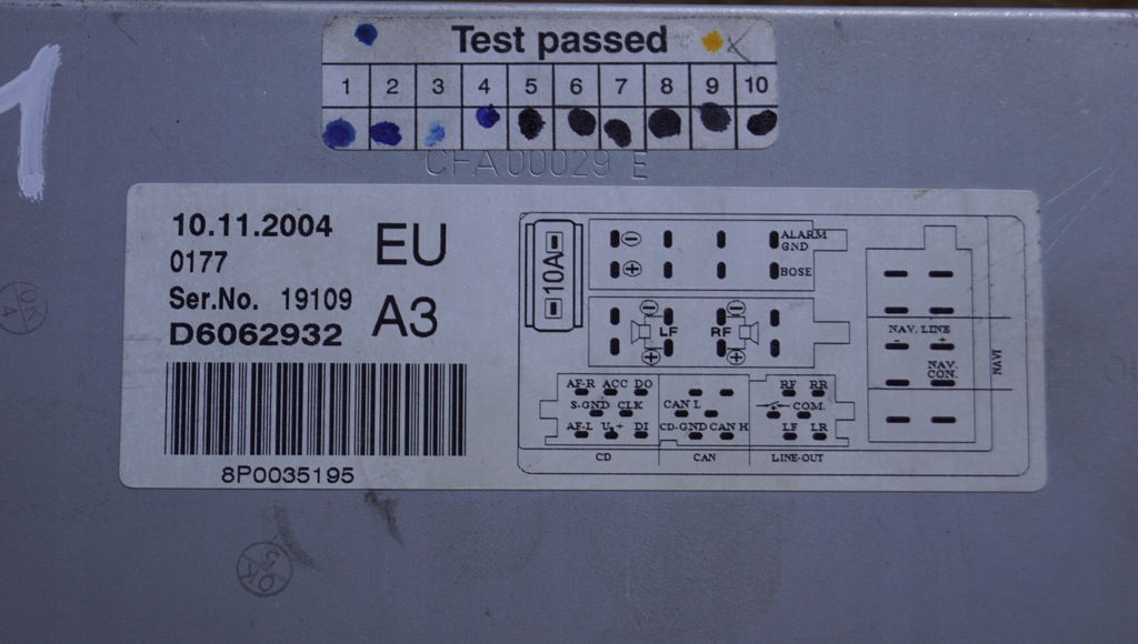 фото №6, Audi a3 8p радио cd 8p0035195