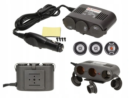 фото №12, Rozgałęziacz роз'єм прикурювача x3 з розетка прикурювача master