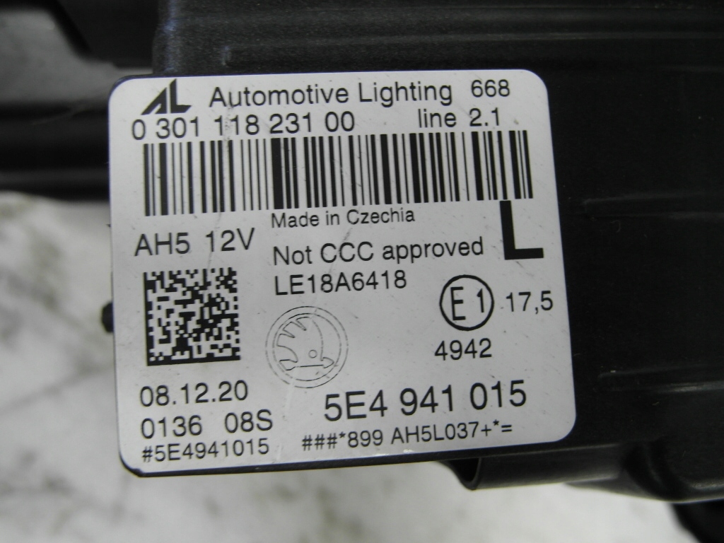 фото №8, Skoda octavia iv 4 led лампа передняя левая