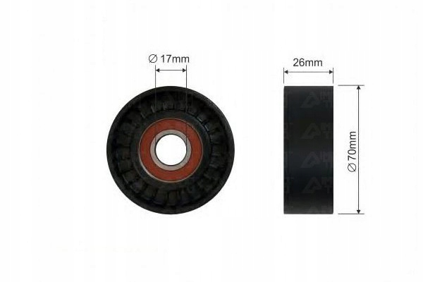 фото №2, Caffaro 500199 ролик натягувача, ремінь клиновий багатореберний