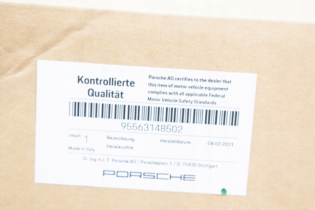 фото №8, Porsche cayenne 9pa лампа задняя левая 95563148502 nowa оригинальная