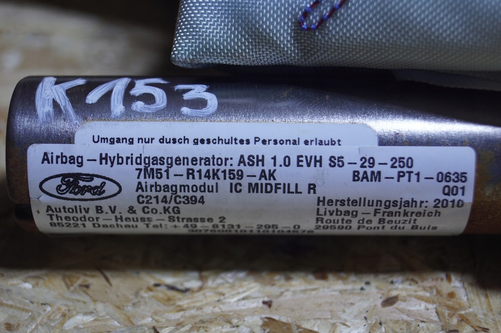 фото №5, Шторка безпеки подушка безпеки права ford kuga mk1 7m51-r14k159-ak