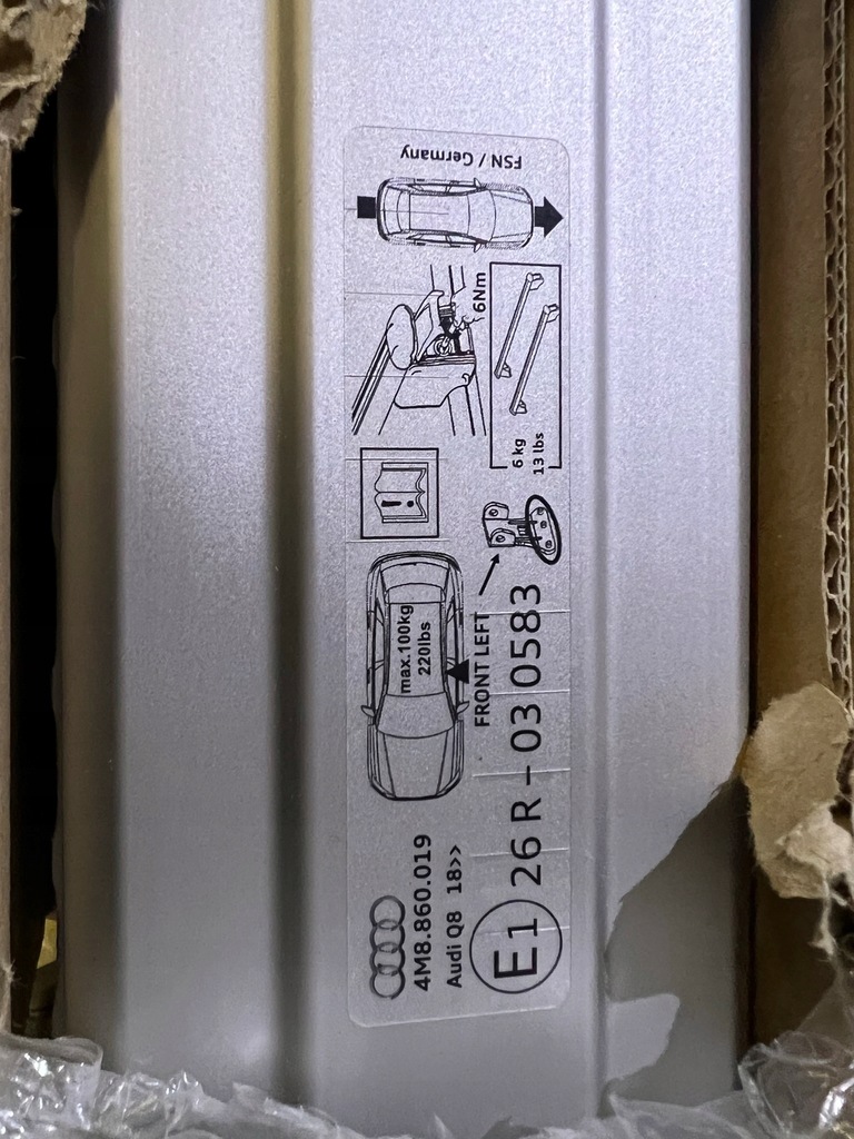 фото №9, Audi q8 sq8 4m8 оригінальний багажник даховий новий