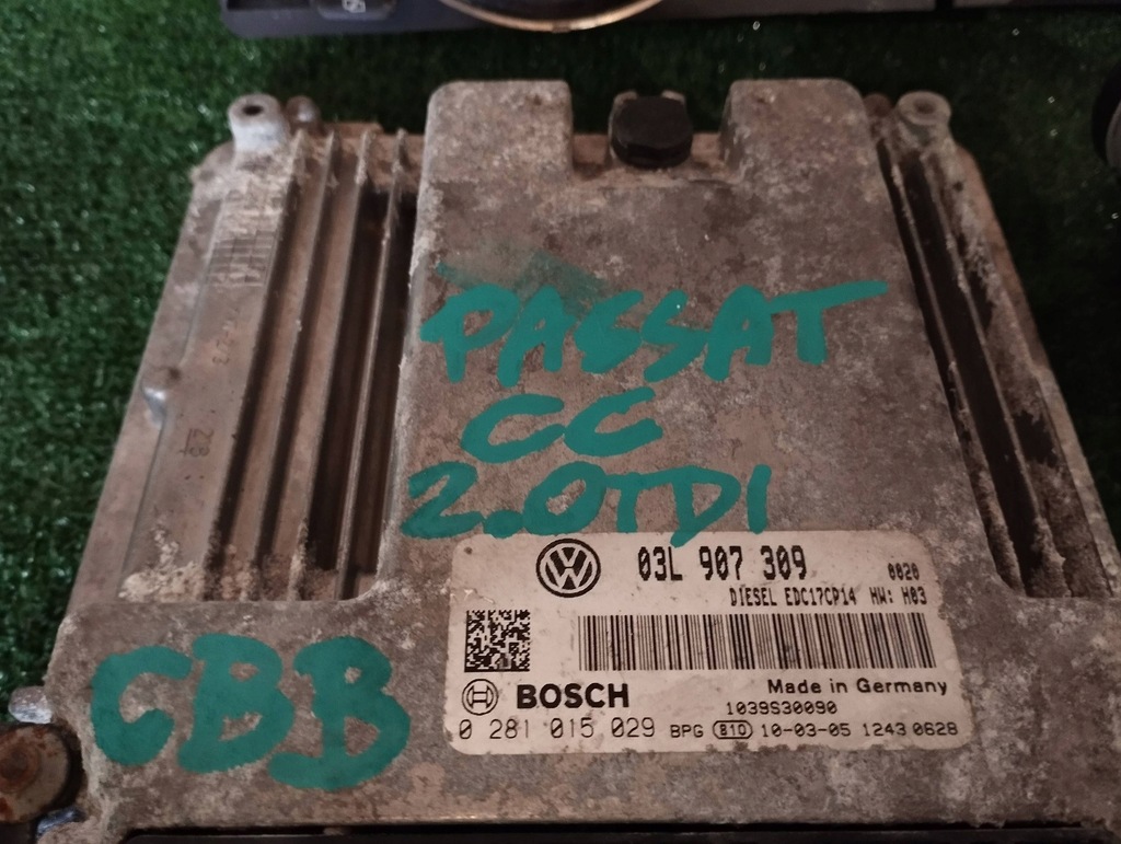 фото №5, Бортовой компьютер/ набор стартовый 03l907309 volkswagen passat cc 2.0 tdi. kod: cbb