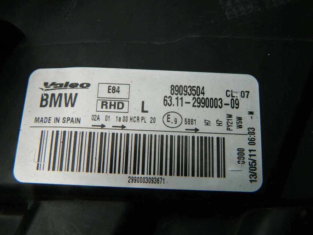 фото №10, Bmw x1 e84 лампа ліва лівий перед anglik 2990003