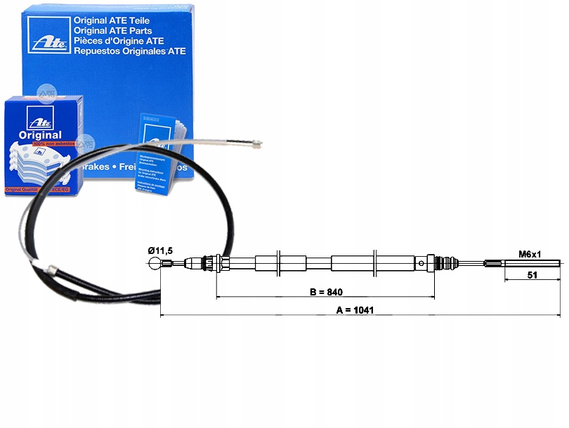 фото №1, Трос тормоза ручного citroen c8 peugeot 807 2.0-