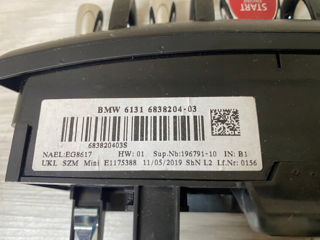 фото №3, Mini cooper f55 f56 панель запуск стоп 6838204