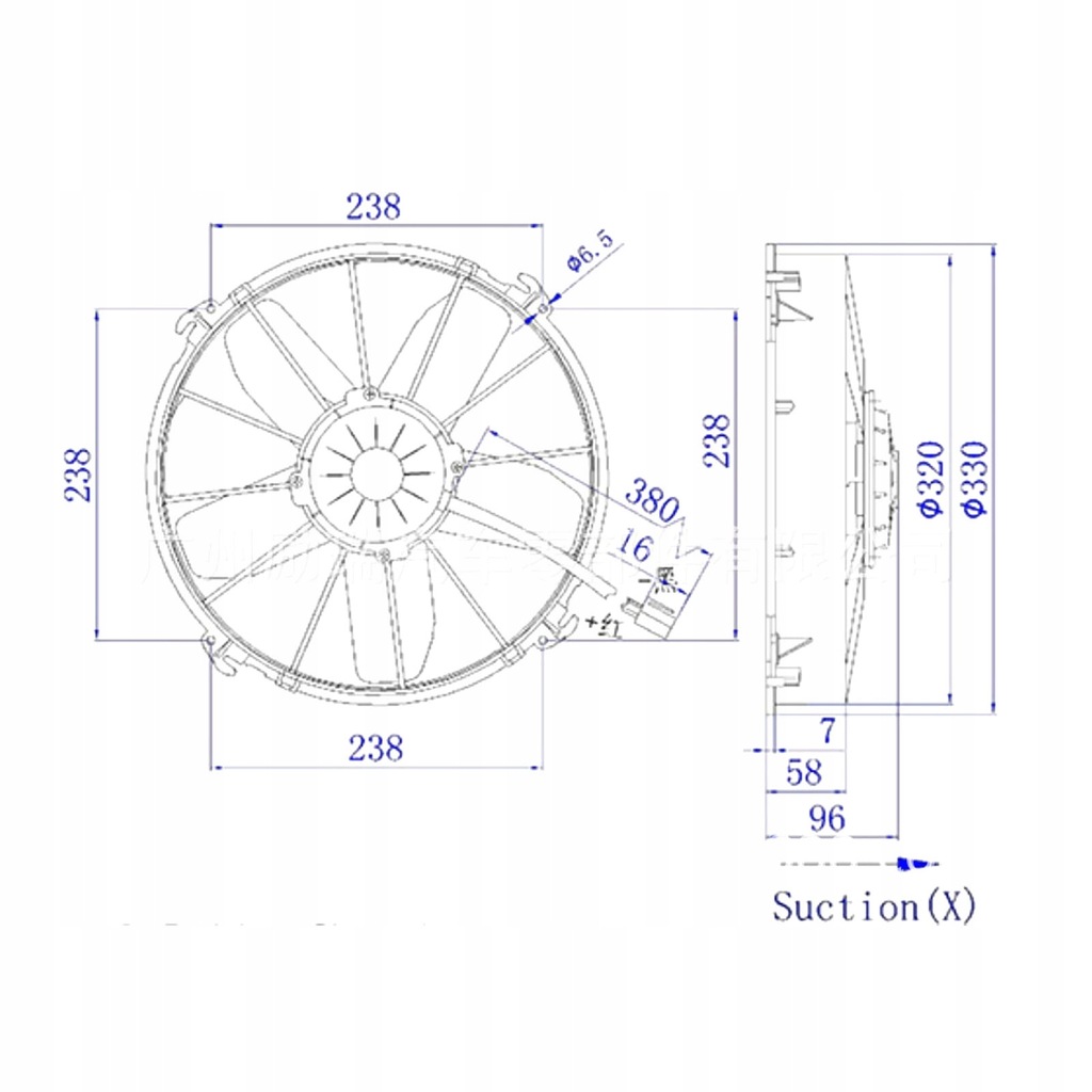 фото №10, 330mm ac конденсатор електричний вентилятор