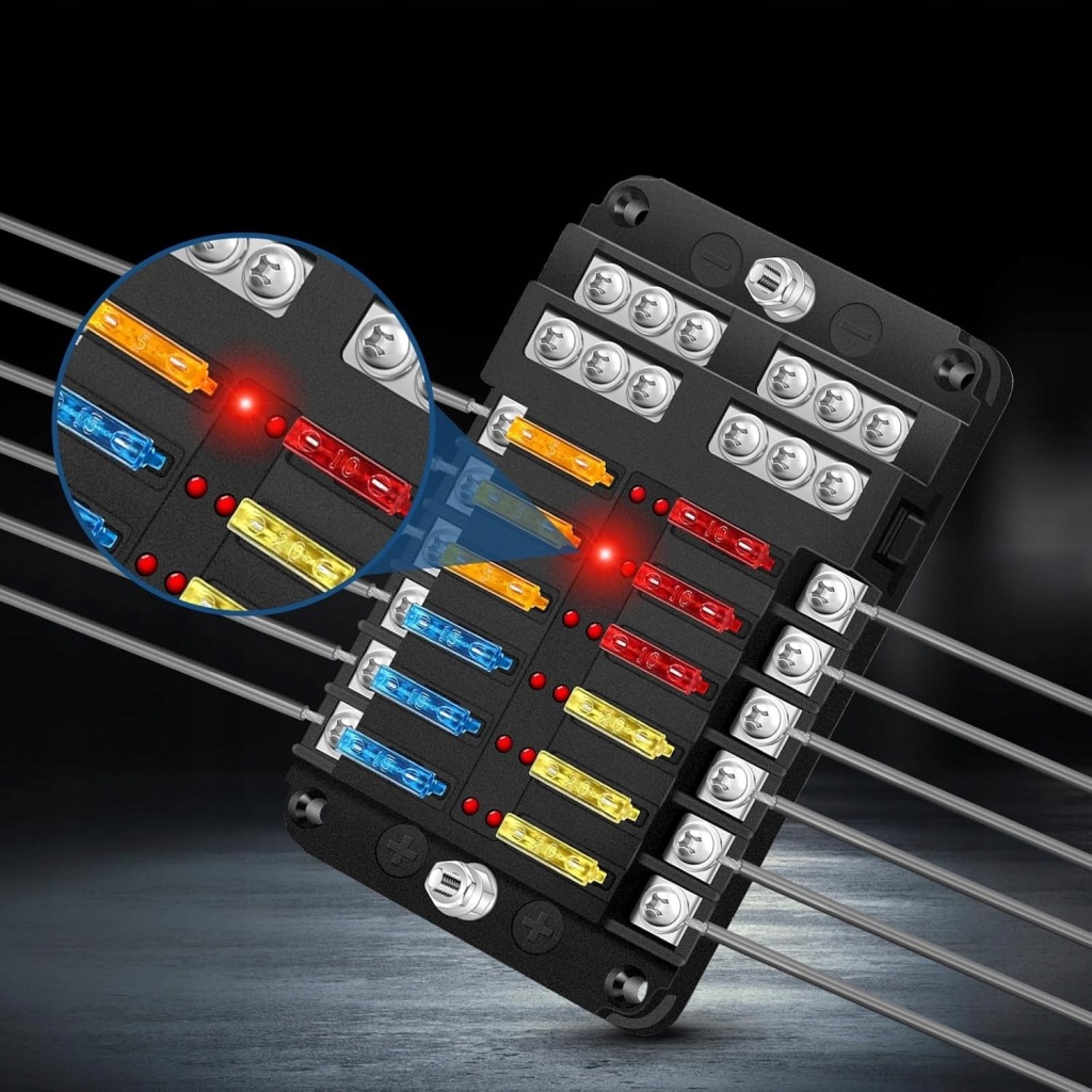 фото №10, Коробка роз'єм корпус запобіжників напрямна негативна profesjonalna 12 половина