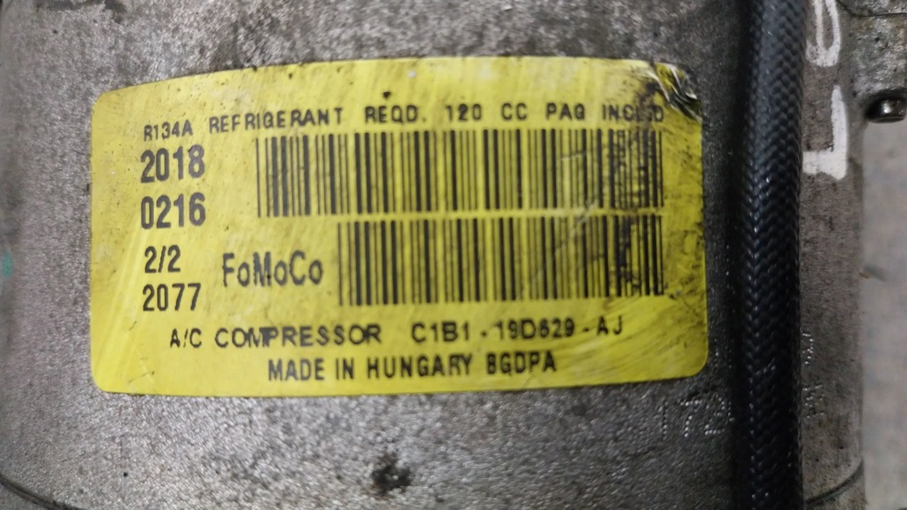 фото №5, Компресор кондиціонера c1b1-19d629-aj fiesta mk6 mk7 transit courier 1.0 eb