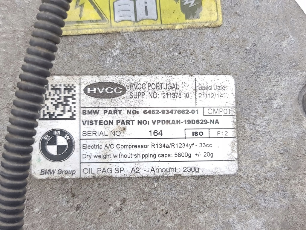 фото №10, Bmw i3 2015 компрессор кондиционера 9347662