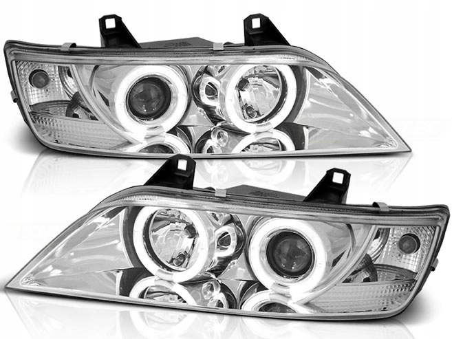 фото №1, Лампи фари bmw z3 96-02r білий кільця хром