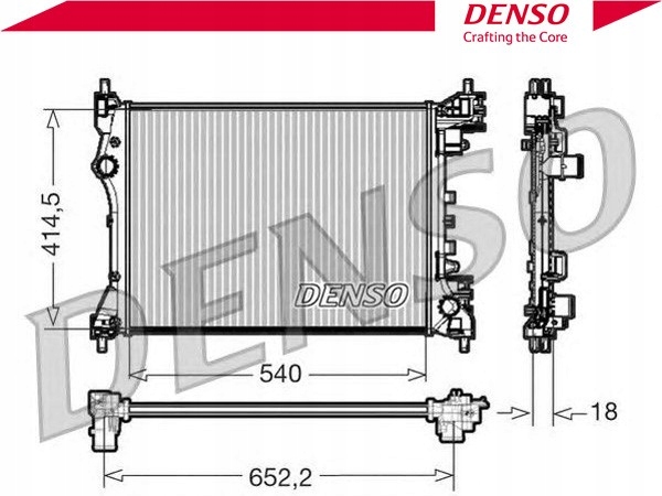 фото №2, Denso drm01005 радиатор, система охлаждение двигателя