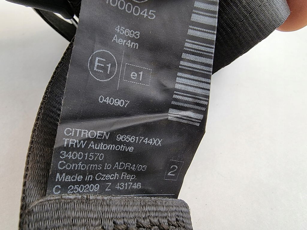 фото №4, Pas безпеки лівий задня citroen c5 iii sedan