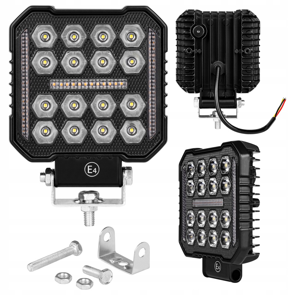 фото №1, Лампа робоча led 50w протитуманна фара прожектор 10-60v 16led попереджувальні світло