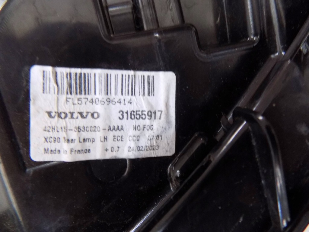 Volvo xc90 2 рестайлінг  фара led лівий задній 31655917 Зі Шроту