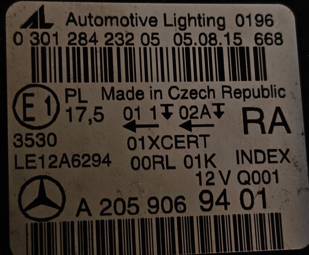 фото №13, Mercedes c-klasa w205 лампа права full led ils a2059069401