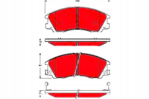 фото №8, Гальмівні колодки ham. hyundai перед terracan 01- i30 07-