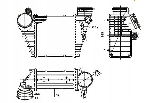 Nrf 30838 радіатор повітря наддувний Доставка